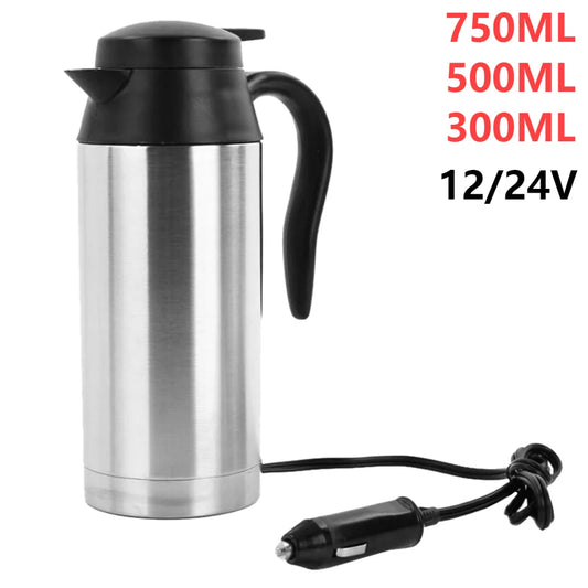 12V/24V Electric Heating Cup Kettle Stainless Steel