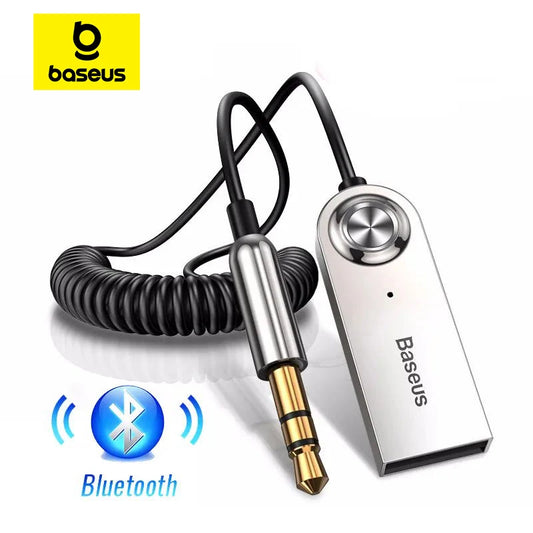 Baseus AUX Bluetooth Adapter Car 3.5mm Jack Dongle Cable Handfree Car Kit Audio Transmitter Auto Bluetooth 5.0 Receiver